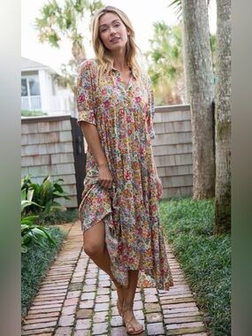 Natural Life floral midi dress